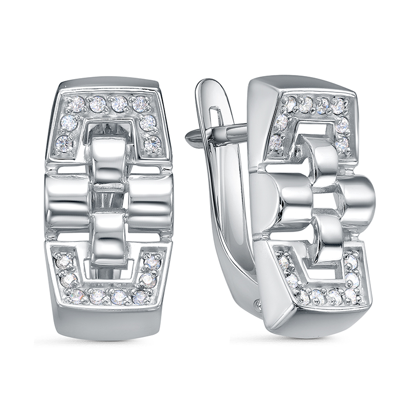 Серьги, серебро, фианит, с1207866